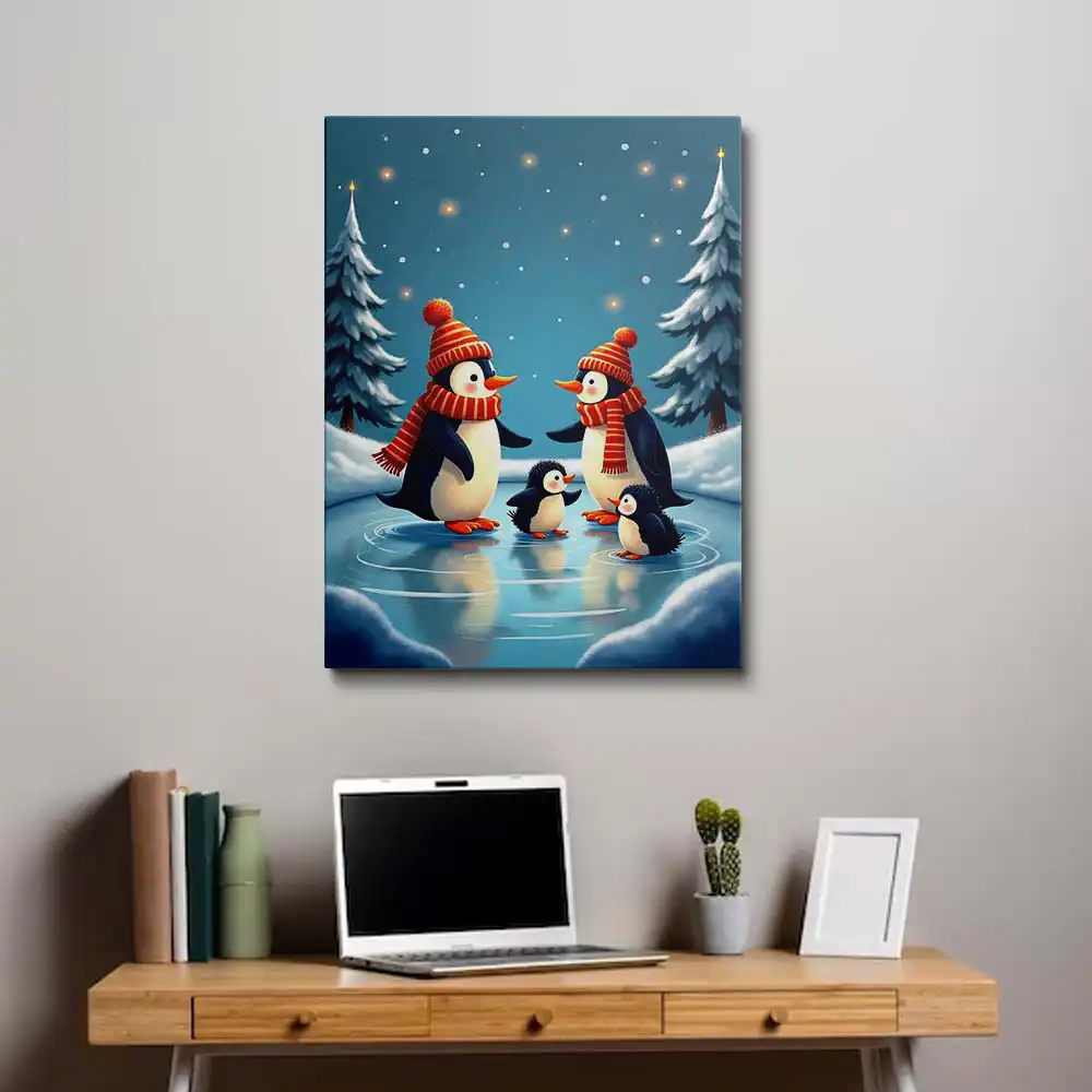 3 Winter scene in childish style