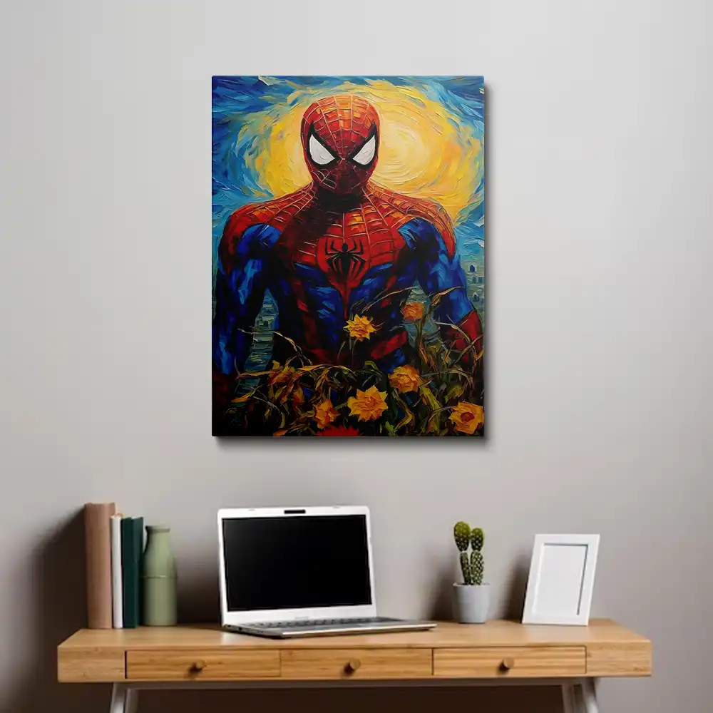 3 Spiderman portrait painting