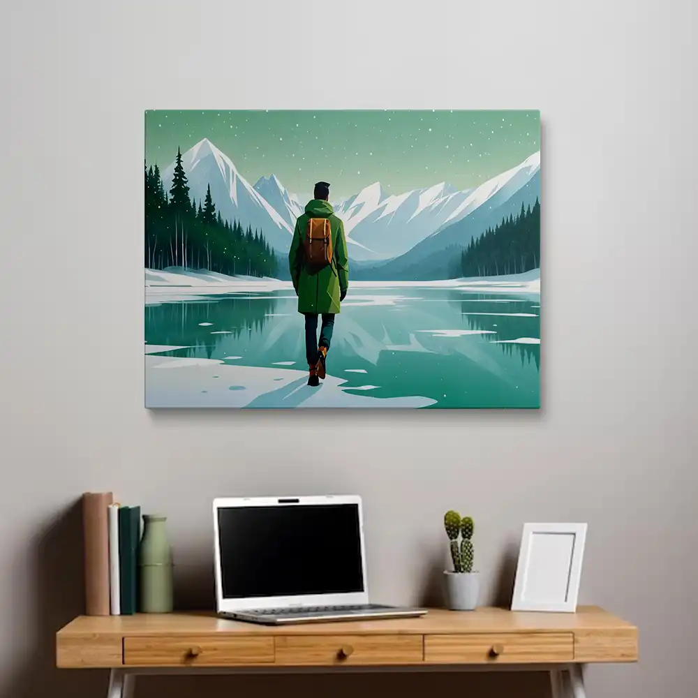 3 A man admiring mountains