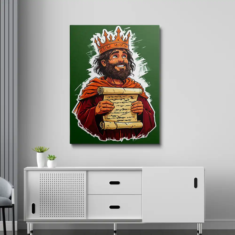 3 A cheerful cartoon king