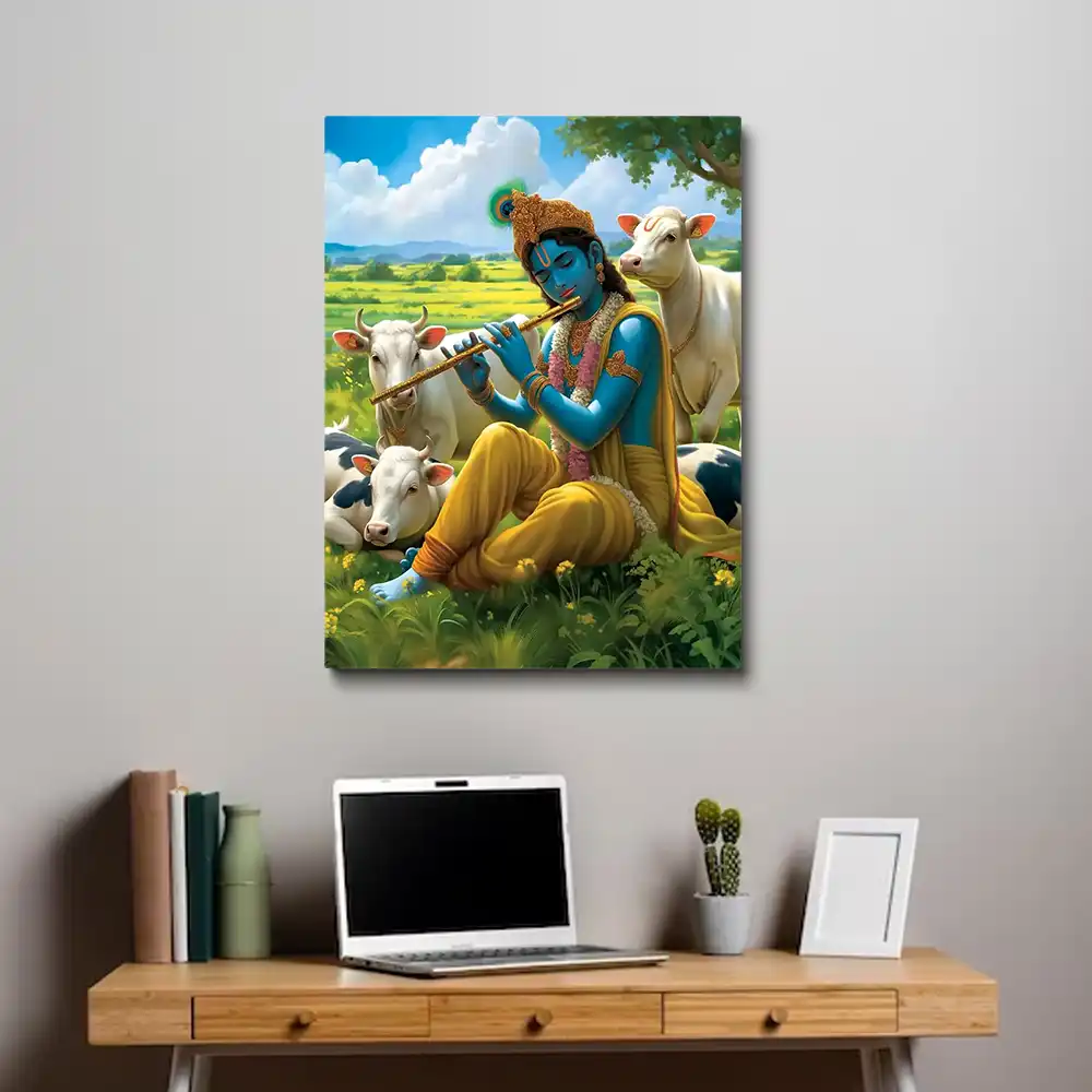 3 Abstract painting of krishna