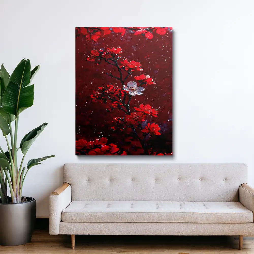 3 Painting of red flowers
