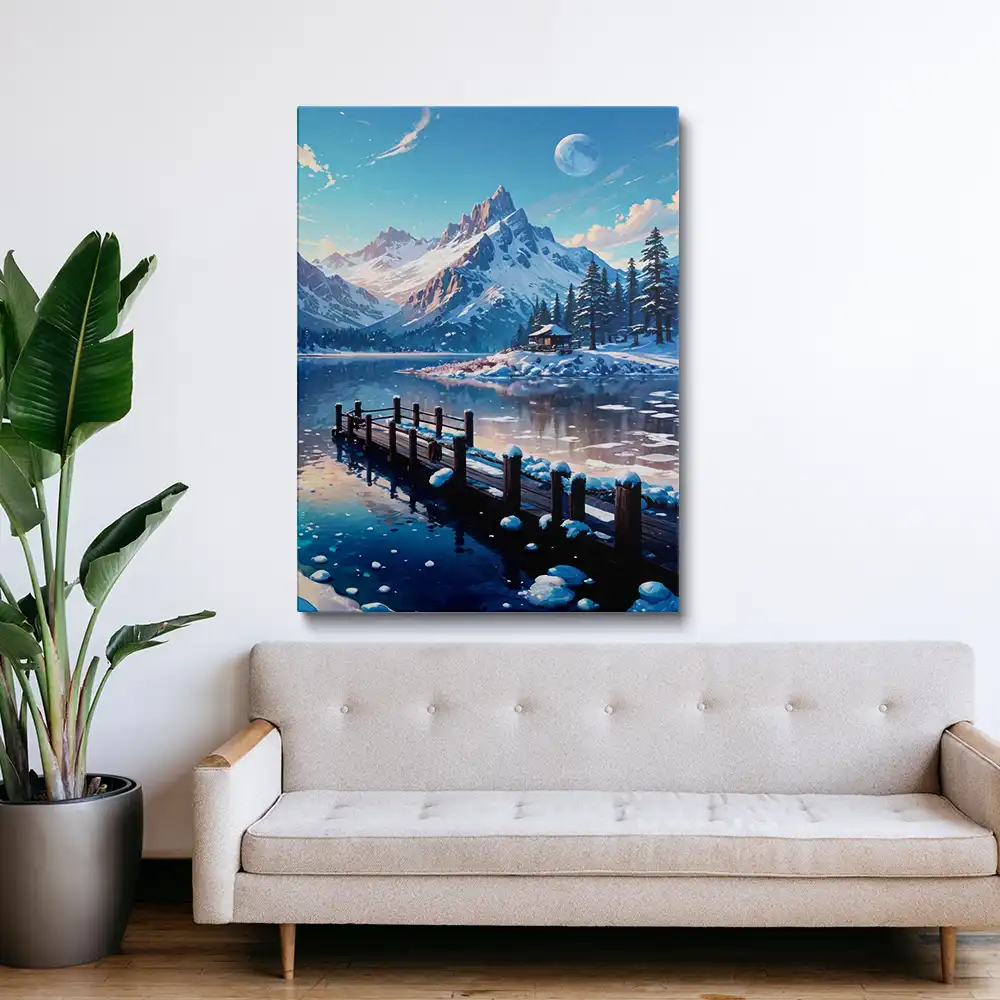 3 Frozen lake bridge