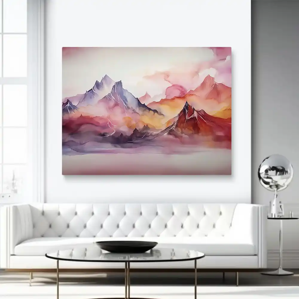 3 Beautiful mountains landscape painting