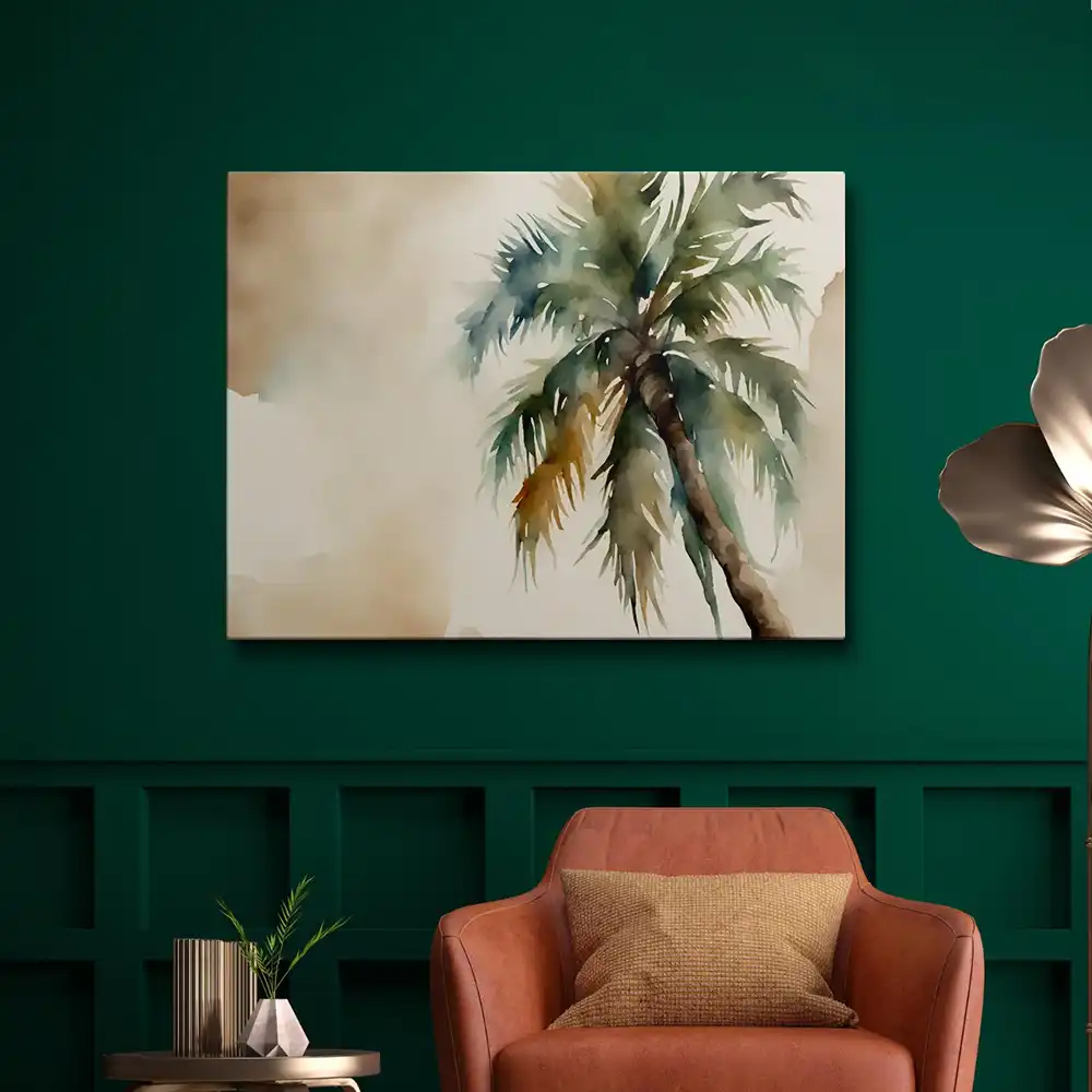 3 Palm tree watercolor painting