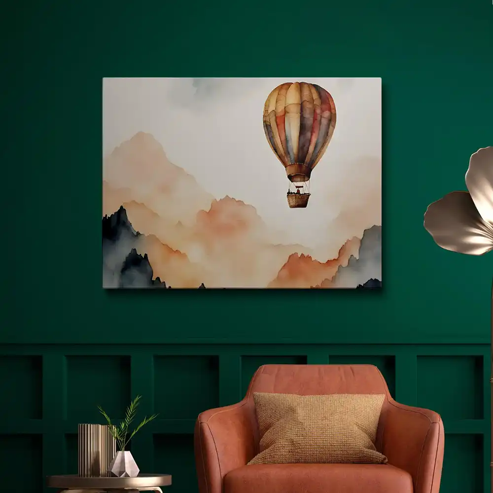 3 Hot air balloon watercolor painting