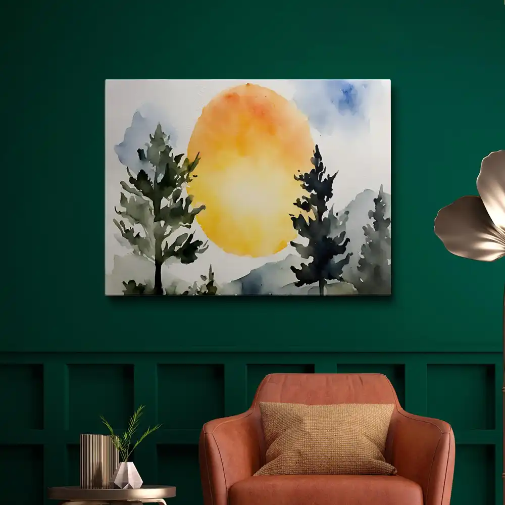 3 Painting of rising sun