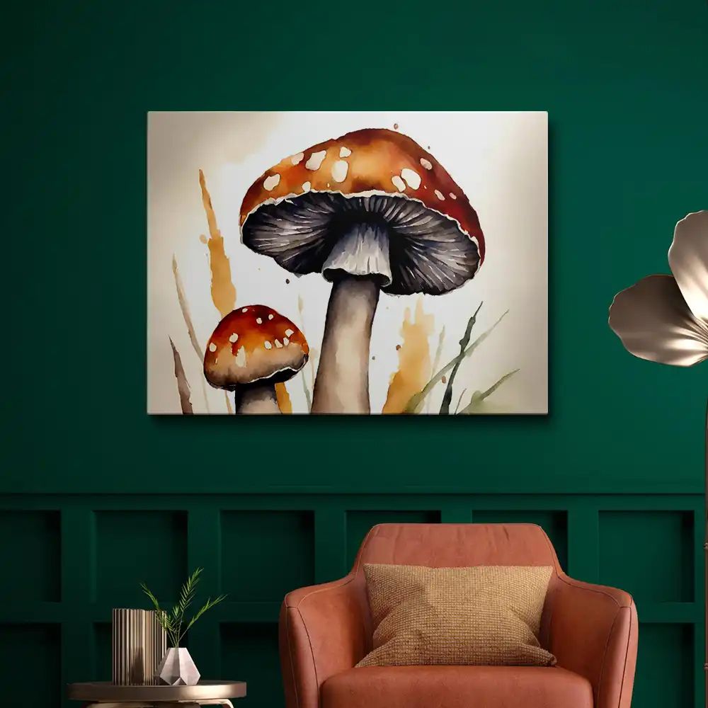 3 Mushrooms painting