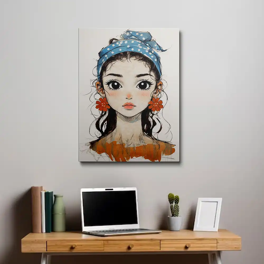 3 Girl with blue headscarf