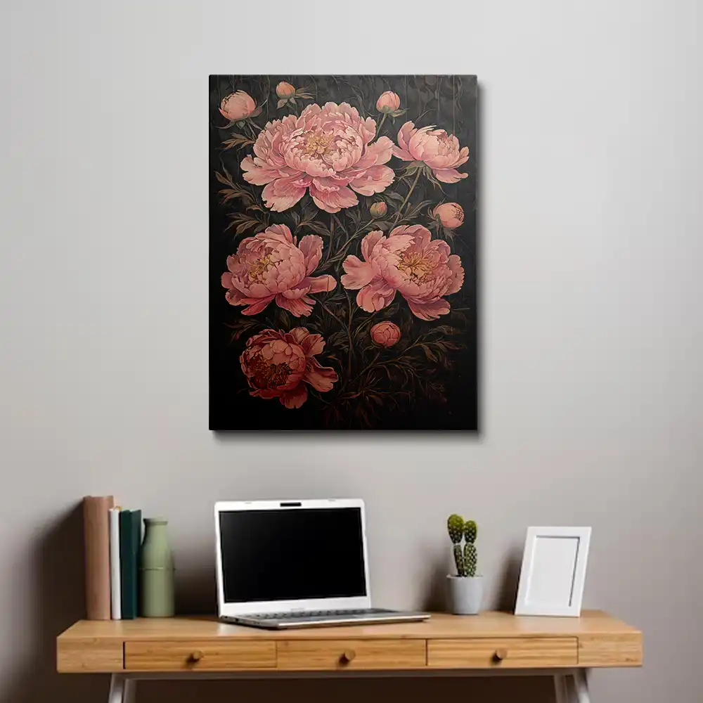 3 Vintage peony flower