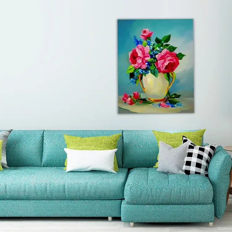 3 Pink roses in the vase