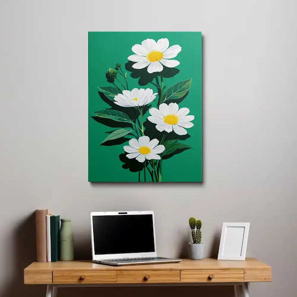 3 Vibrant white daisy
