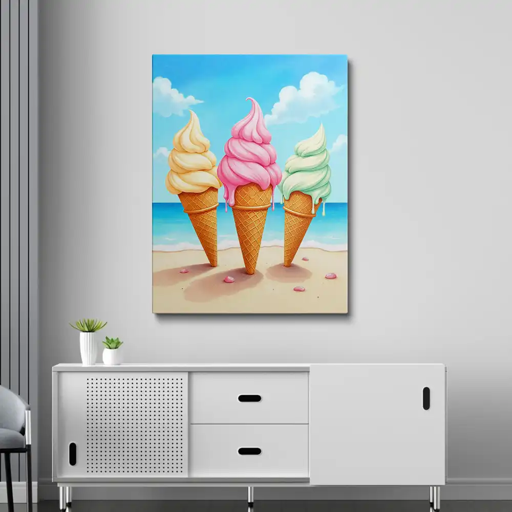 3 Painting of a melting ice cream