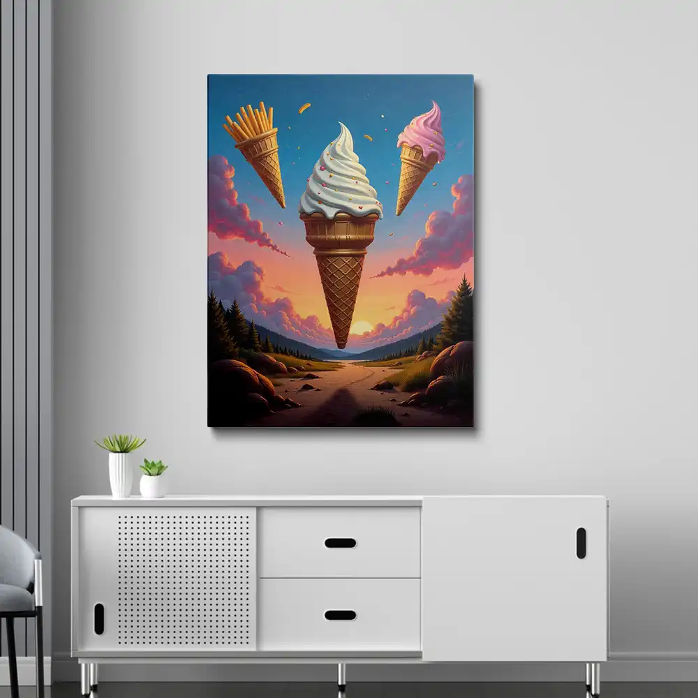 3 Painting of an ice cream cone