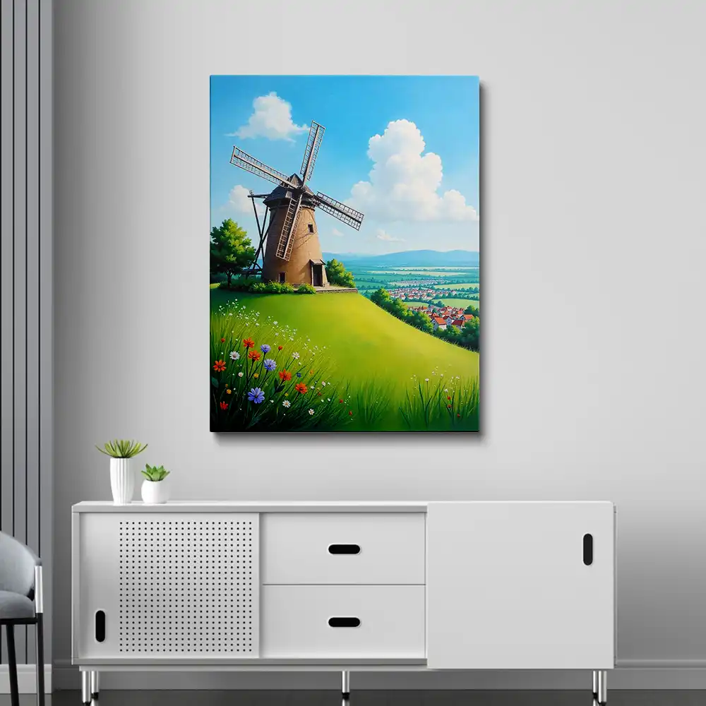 3 Painting of a windmill