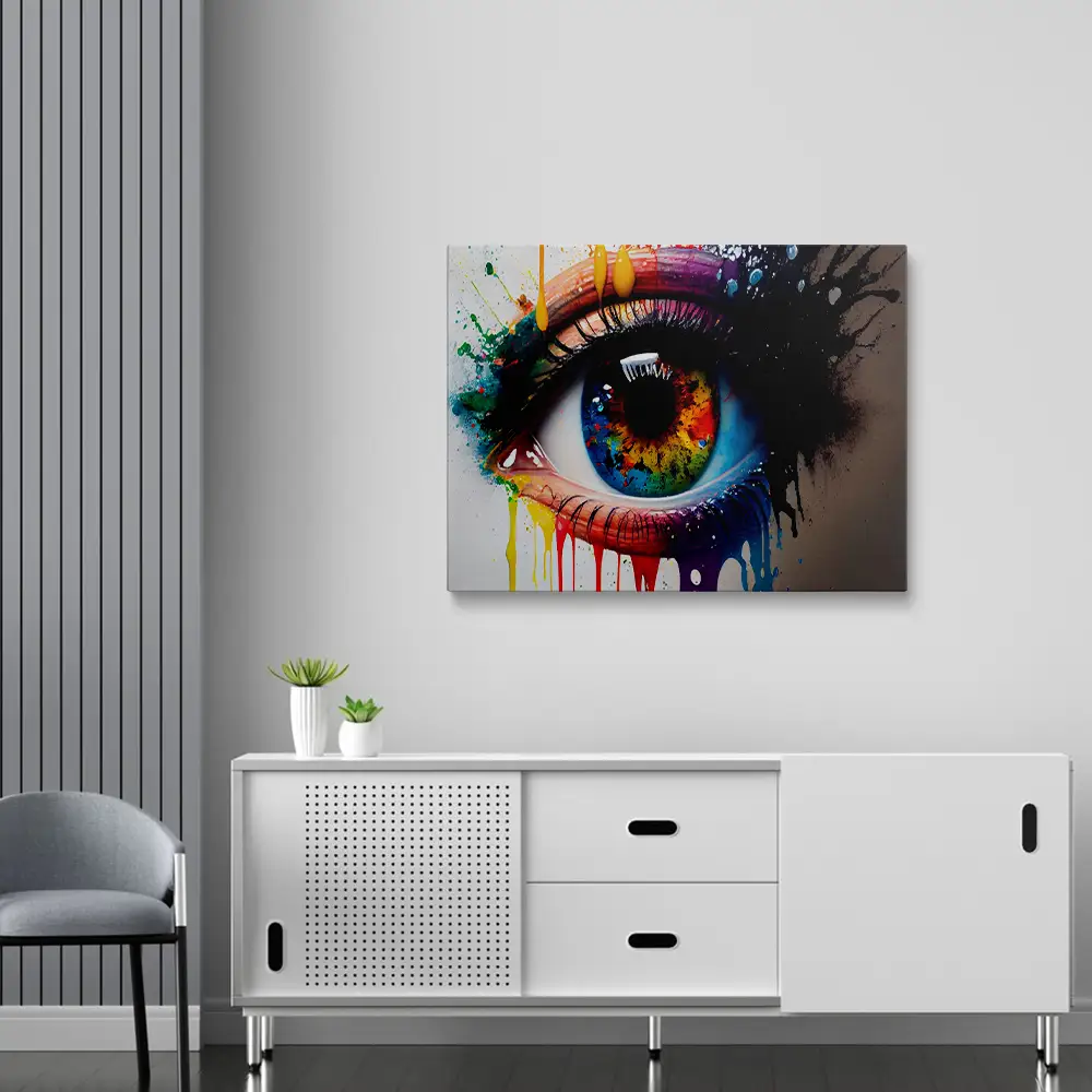 3 Colorful abstract eye painting