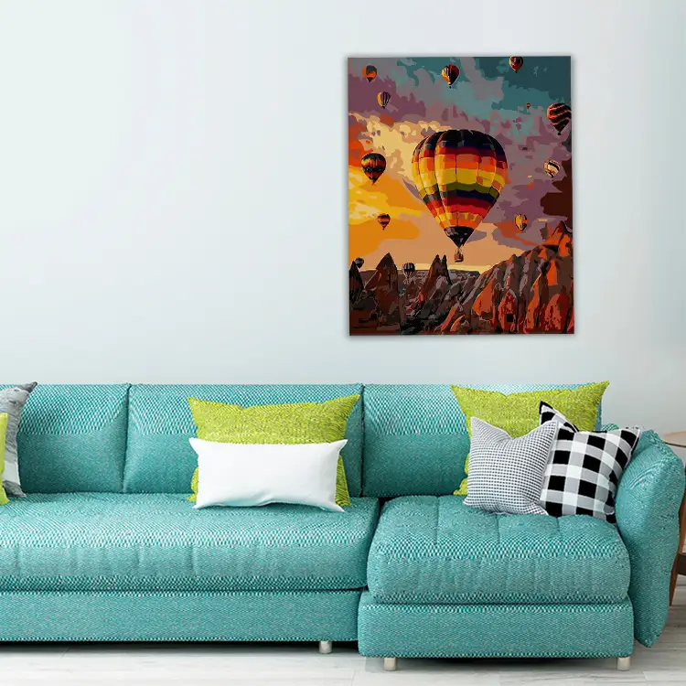 3 Balloon flying over the hills