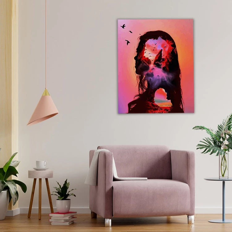 Abstract nature girl