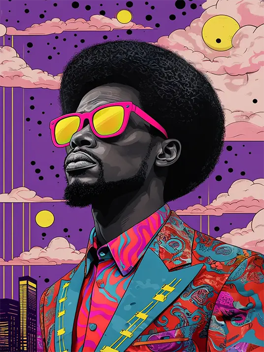Afro Man Pop Art Afro man pop art