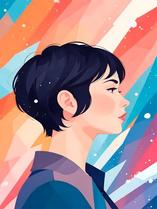 Beautiful cartoon woman portrait Beautiful Cartoon Woman Portrait