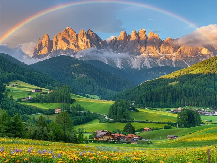 Beautiful rainbow in nature Beautiful rainbow in nature