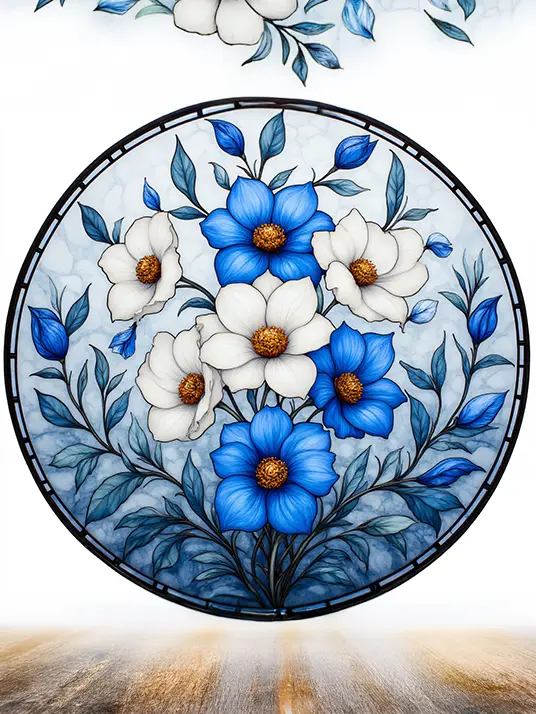 Blue and white flowers Blue and white flowers