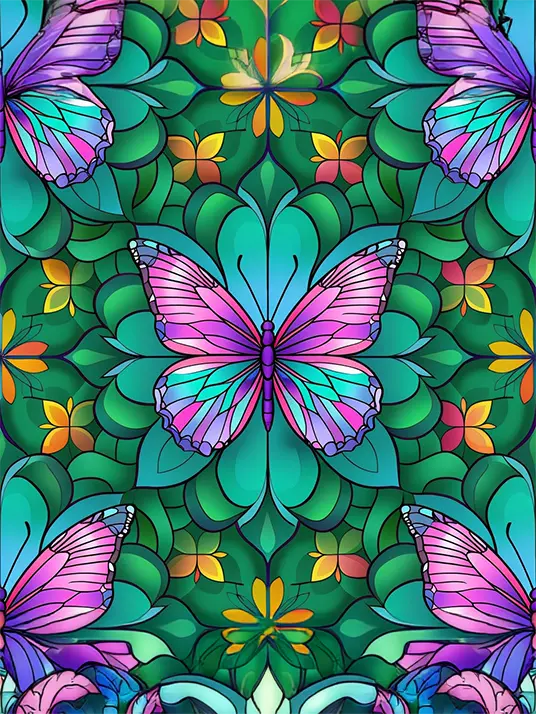 Colorful Butterfly Colorful butterfly portrait painting