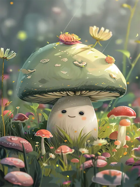 Cute cartoon mushroom illustration Cute cartoon mushroom illustration