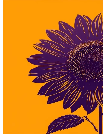 Dark Purple Sunflower