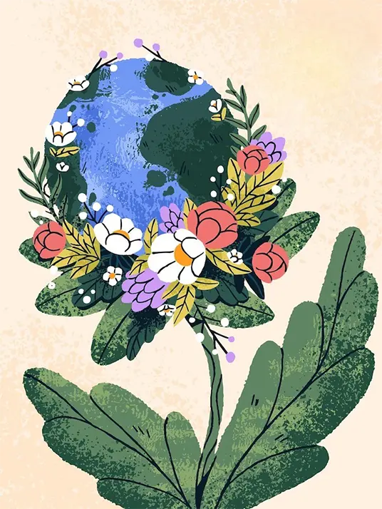 Earth flower painting Earth flower painting