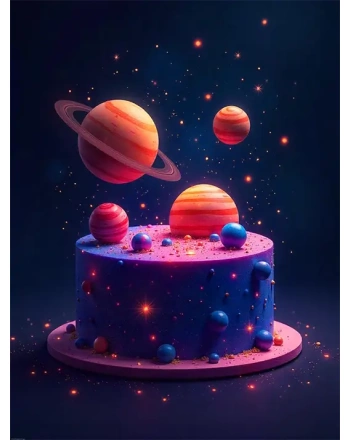 Galaxy Themed Cake
