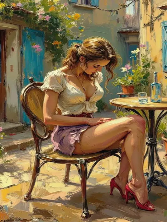 Girl Painting Girl painting