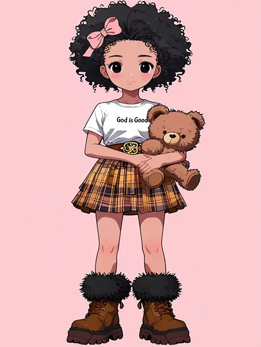 Girl with Teddy Bear Girl with teddy bear