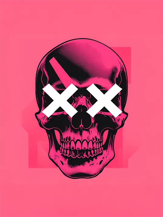 Neon Pink Skull Neon Pink Skull