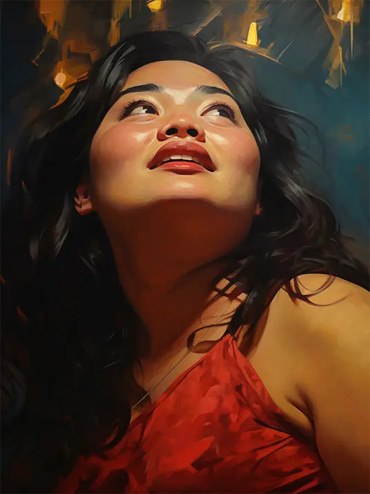 Painting of a girl Painting of a girl