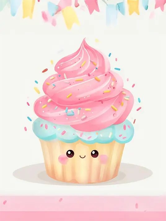 Playful Whimsical Cupcake Playful whimsical cupcake