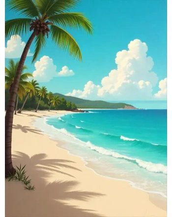 Retro Beach Painting