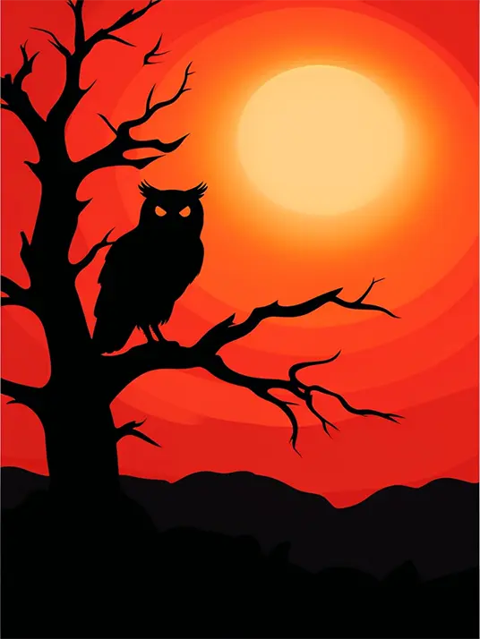 Spooky Owl Silhouette Spooky owl silhouette