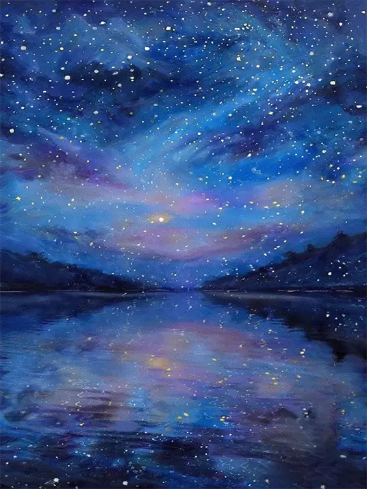 Starry Night Sky Starry night sky painting