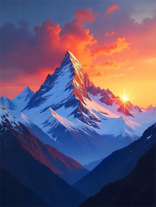 Sunset over the mountains Sunset over the mountains