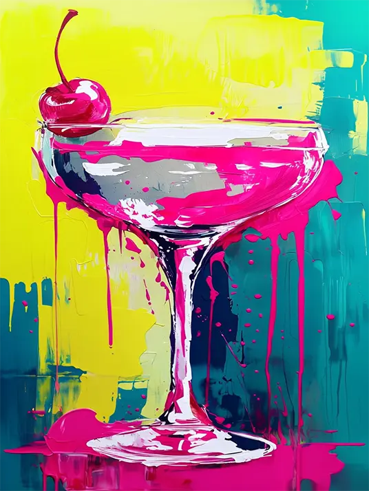 Vibrant Cocktail Glass Vibrant cocktail glass