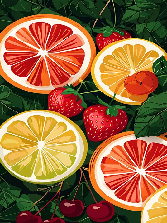 Vibrant Colorful Fruit Vibrant colorful fruit