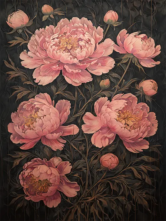 Vintage peony flower Vintage peony flower