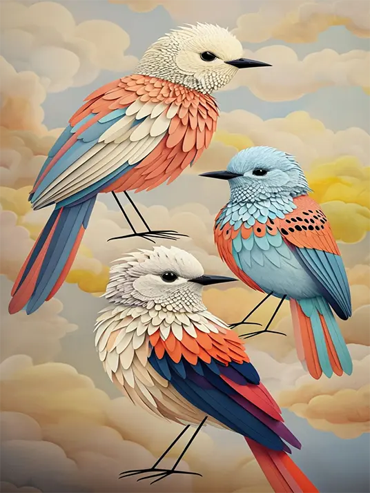 Whimsical Birds Whimsical birds