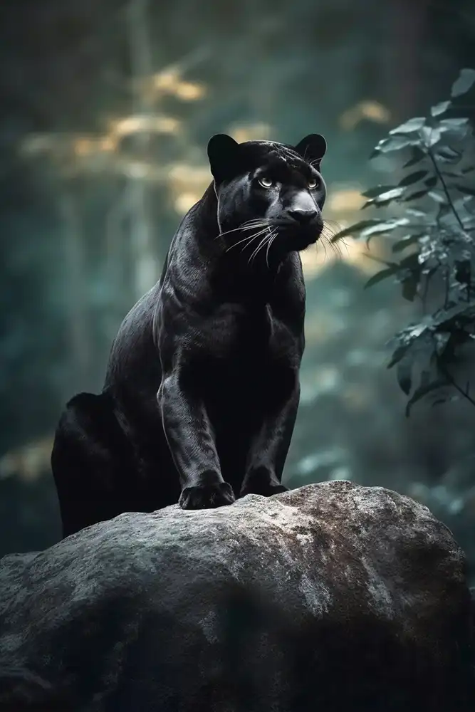 Black panther painting