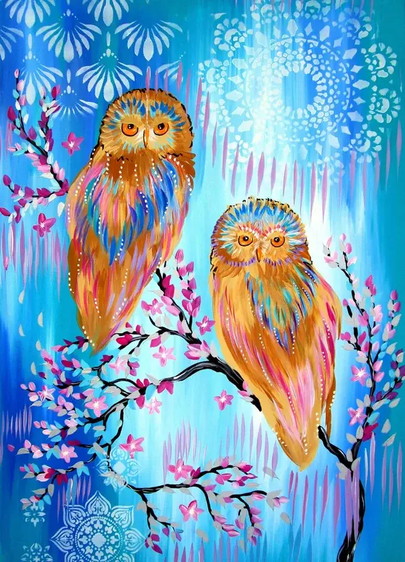 Painting of an owl