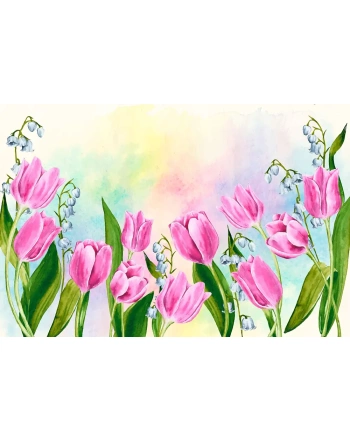 HARD Tulip Meadow Adult DIY Paint-By-Number Craft Set