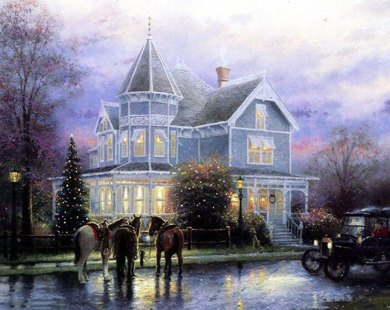 Christmas Night and Horses