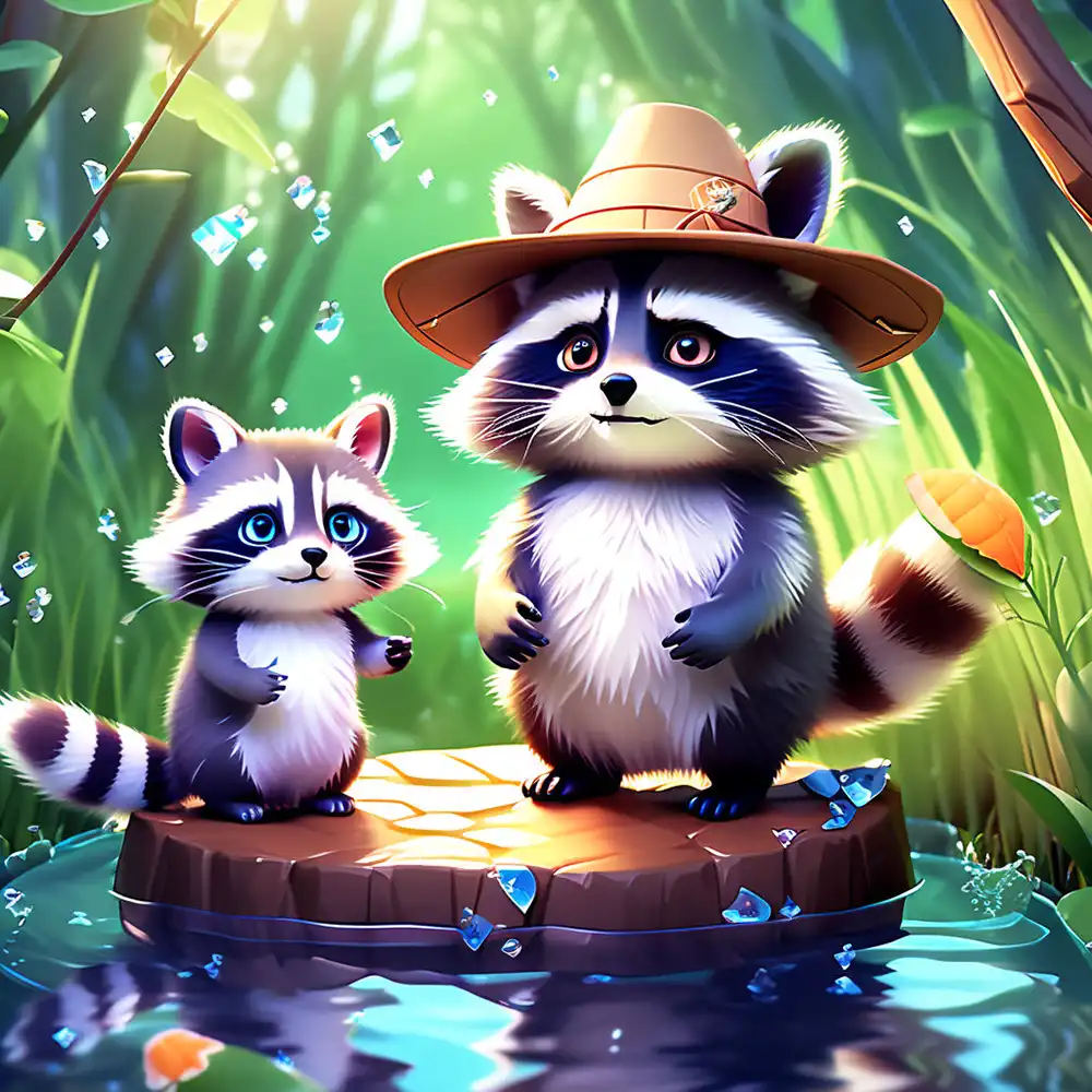 Cute raccoons