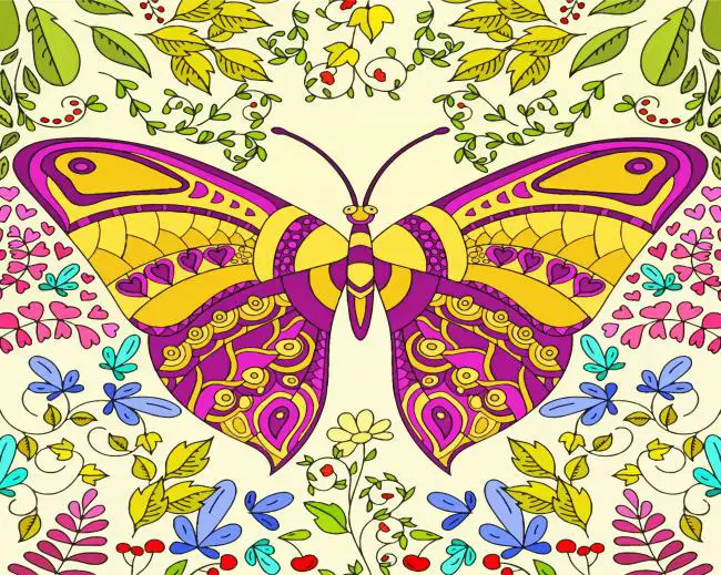 Colorful Mandala Butterfly